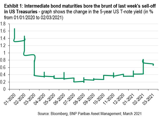 Intermediate bond maturities bore the brunt of last week's sell-off in US treasuries