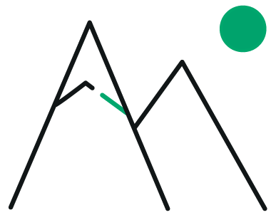 Emerging markets mountains pictogram